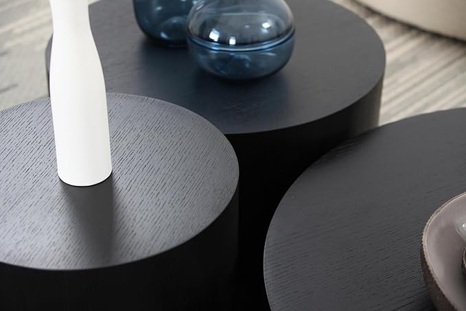 SSLine Classic Drum-Shape Living Room Table Contemporary Round Coffee Table End