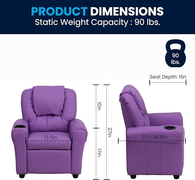 Flash Furniture Vana Vinyl Kids Recliner