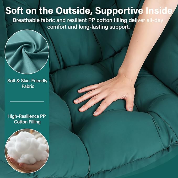 MBOOYOME Lazy Chair with Folding Ottoman, Modern Accent Armchair with Armrests