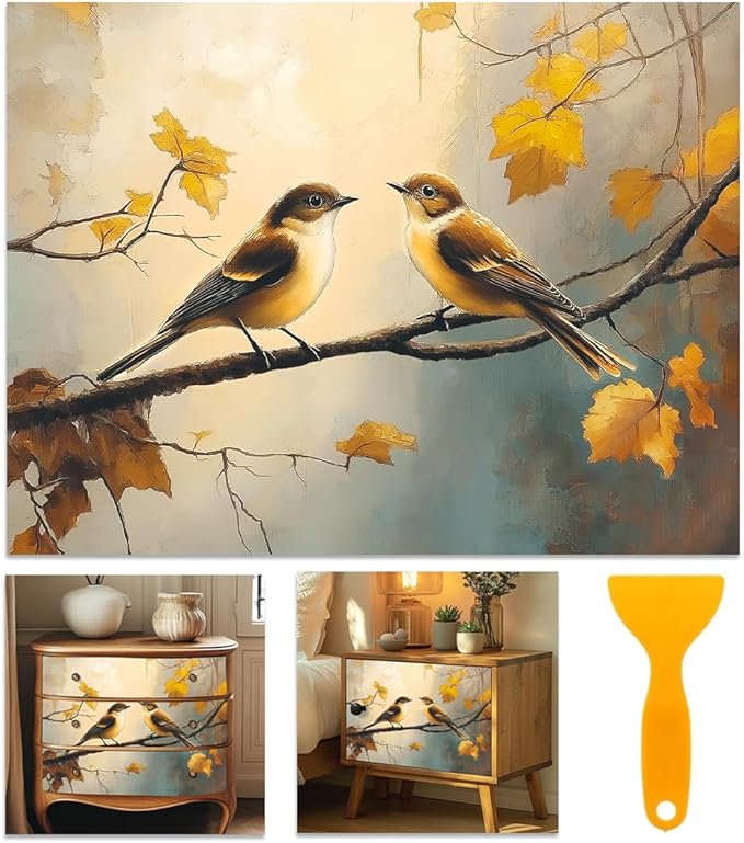 6 Sheets Birds Rub on Transfers