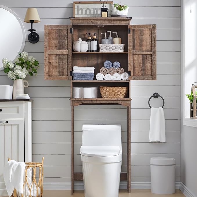 ACCOHOHO Over The Toilet Storage Cabinet, Farmhouse Bathroom Cabinet