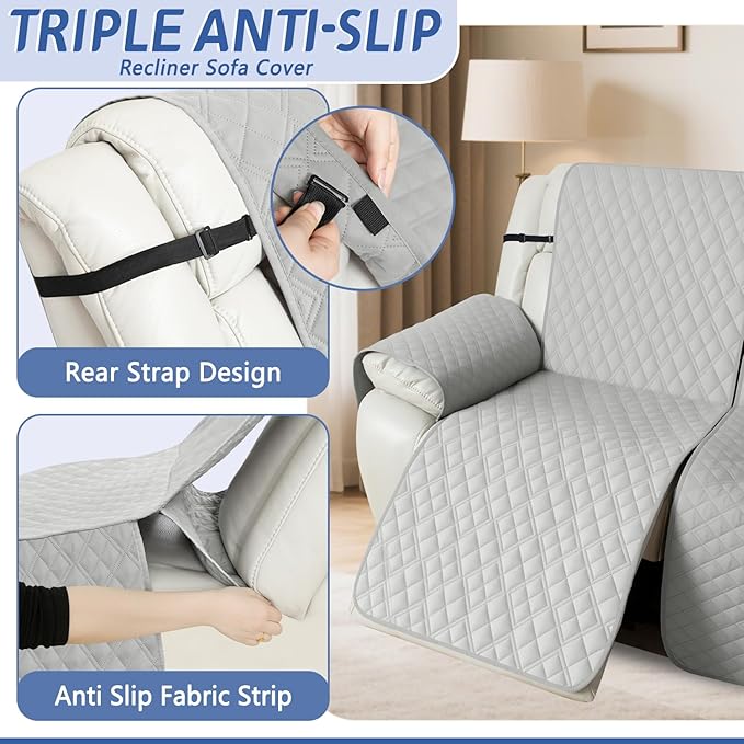 Arfntevss Recliner Sectional Couch Covers 1OO% Waterproof L Shape Sofa Cover