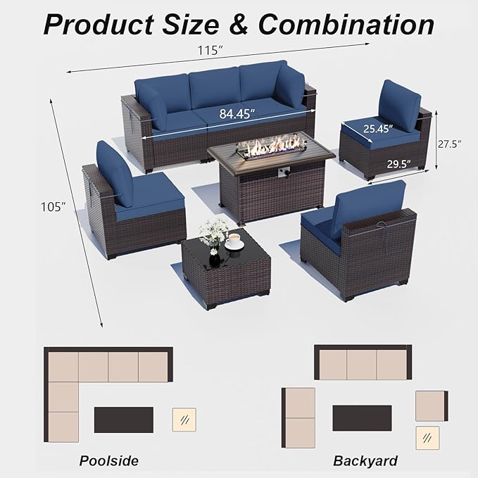 ALAULM Patio Furniture Set