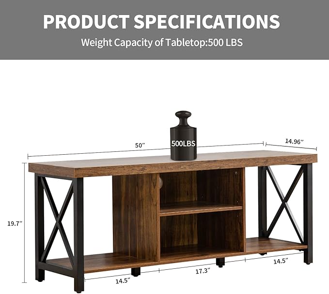 GAZHOME TV Stand for TV up to 55 Inches, TV Cabinet