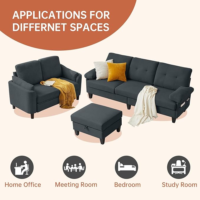 5 Seat Sectional Sofa Set for Living Room Set