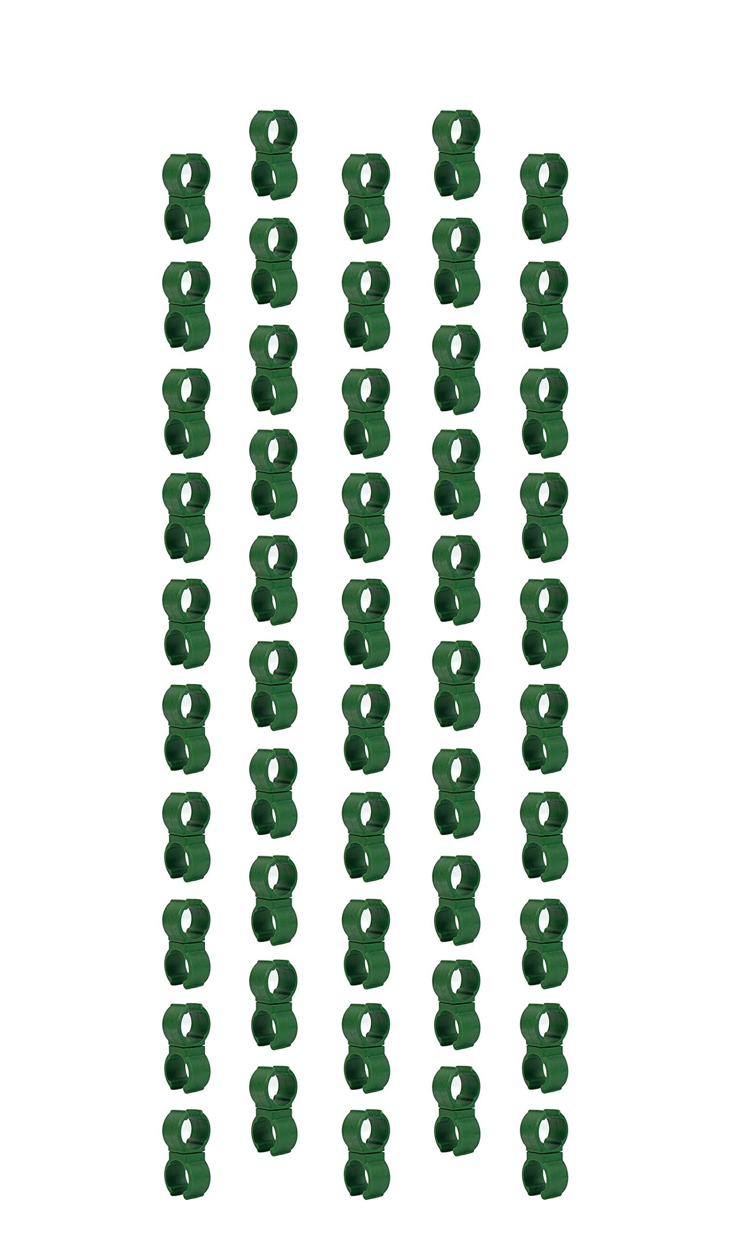 50X Plant Trellis Cane Connector, Climbing Rattan Stent Accessories Plant Connector Stake Clip for Garden Orchard Tomato Cage 11mm (7/16 inch)