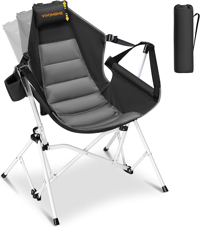 VIVOHOME Hammock Camping Chair, Portable Outdoor Swinging Rocking Chairs