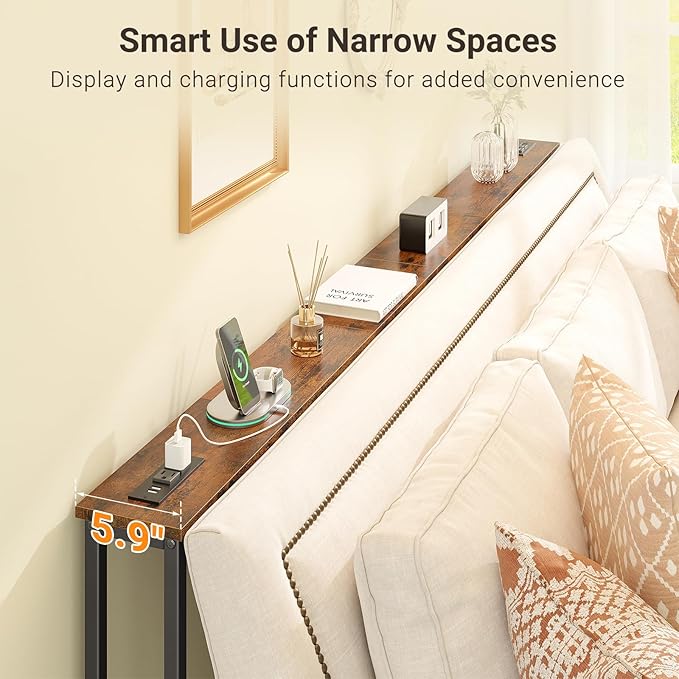 ELYKEN 5.9" Narrow Console Sofa Table