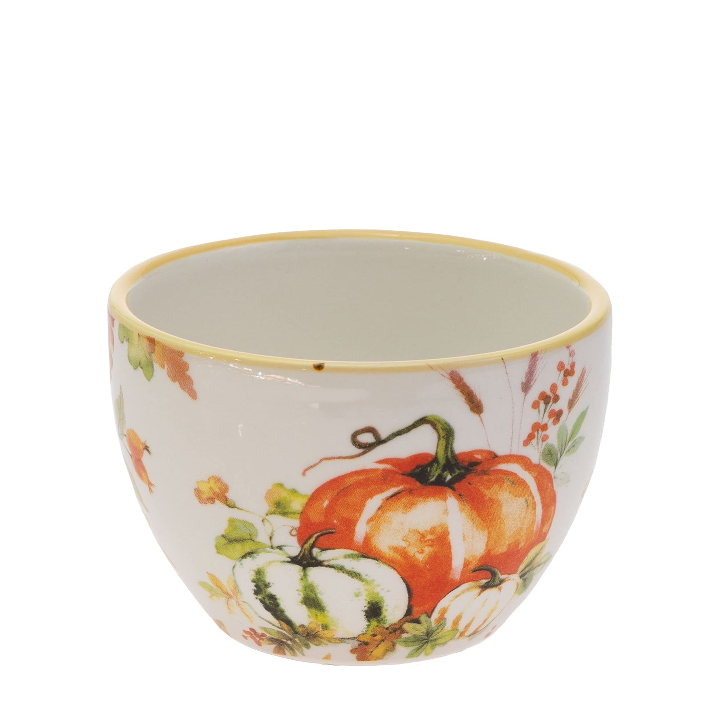 Boston International Ceramic Prep Bowls Dishwasher and Microwave Safe Fall Thanksgiving Bowl Set, 3-Sizes, Pumpkin Love