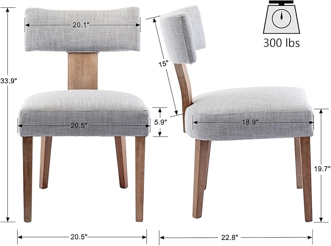VESCASA Upholstered Farmhouse Dining Chairs