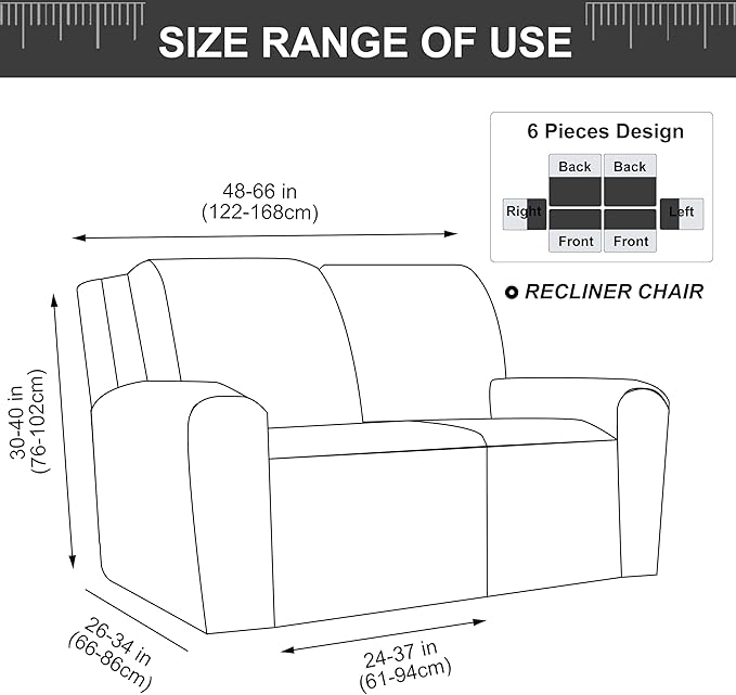 Genina Recliner Loveseat Cover Stretch Couch Covers Sofa slipcover