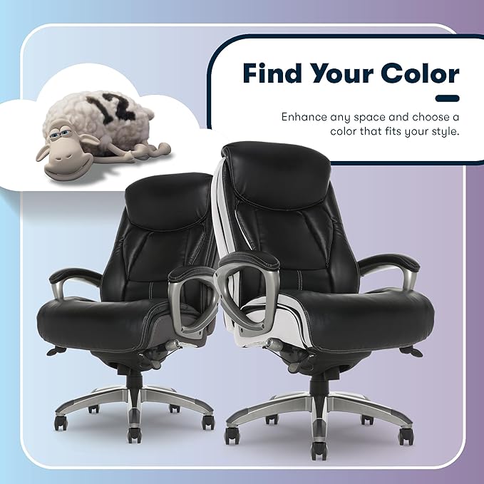Serta® Lautner Executive Home Office Desk Chair, Ergonomic High-Back