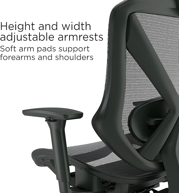 Staples Dexley Ergonomic Task Chair, Lumbar Support, Adjustable Height