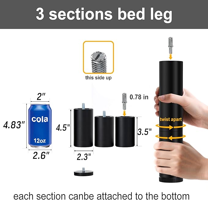 Adjustable Bed Legs Replacement