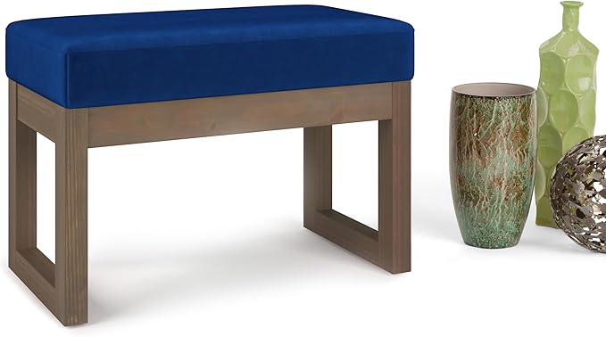 SIMPLIHOME Milltown Small Ottoman Bench