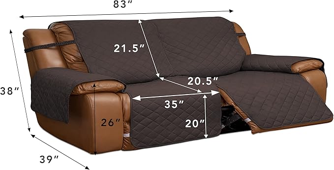 Easy-Going Oversized Loveseat Recliner Cover, Reversible Couch Cover