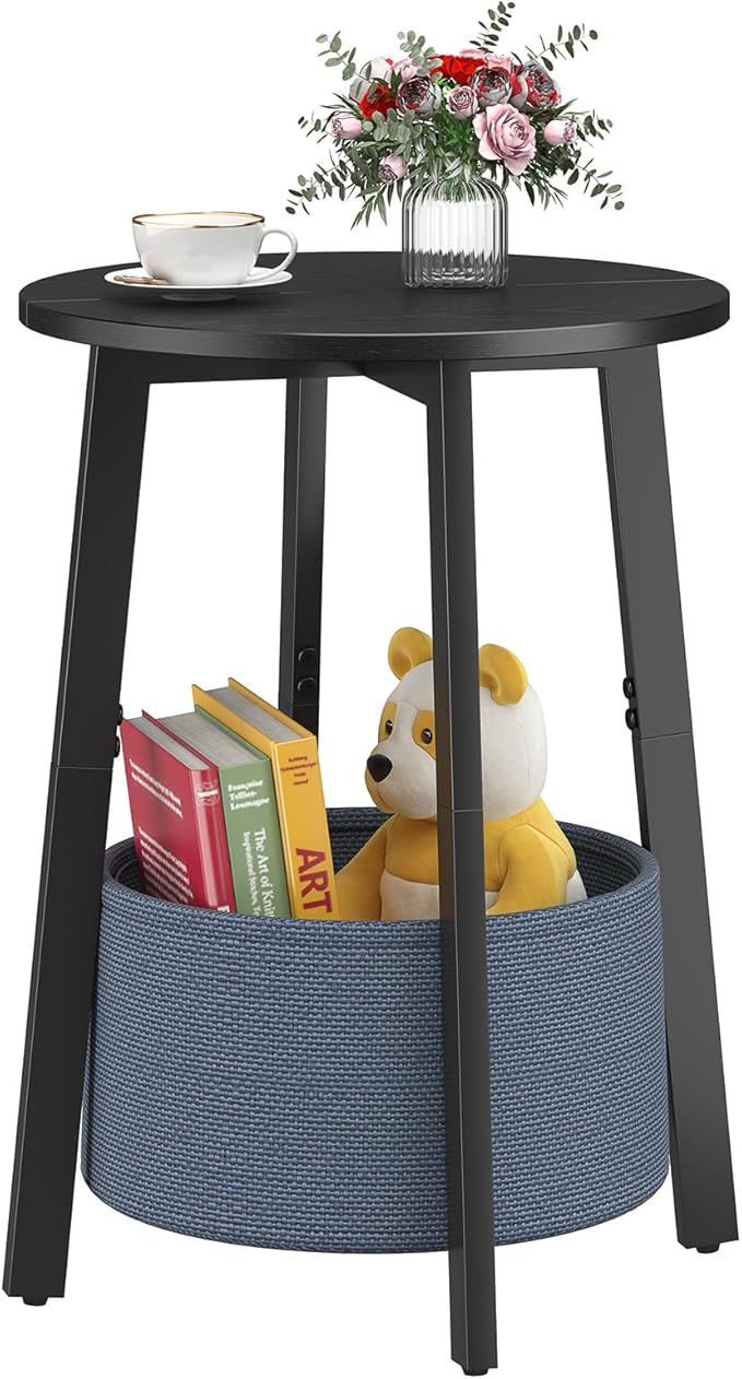 sthmec Small Round Side End Table