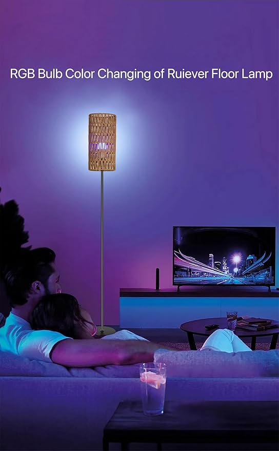 Ruiever Floor Lamp for Living Room, Farmhouse Floor lamp, Modern Standing lamp