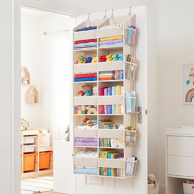 Ofiray-home Over the Door Organizer 5 Tiers, Extra Large Behind Door Storage of