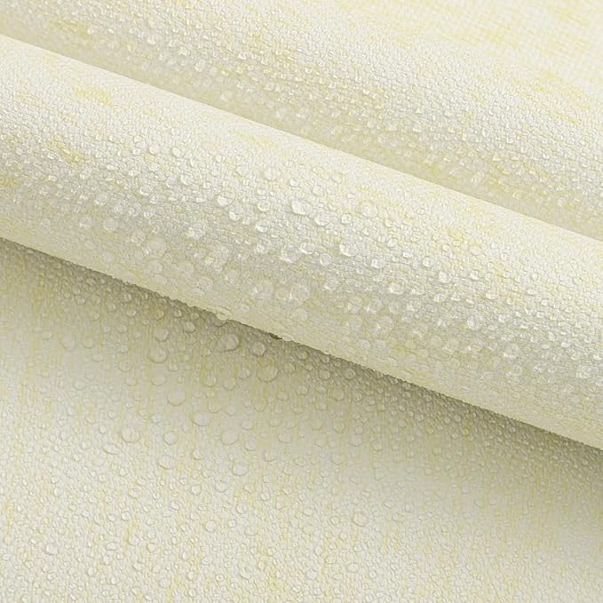 Grasscloth Peel and Stick Wallpaper Yellow Beige Textured Contact Paper 15.7in