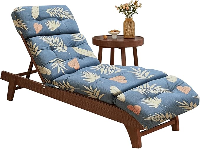EverPine Outdoor Chaise Lounge Chair Cushion 74.4 x 22.8 x 4.7 Inch, Patio