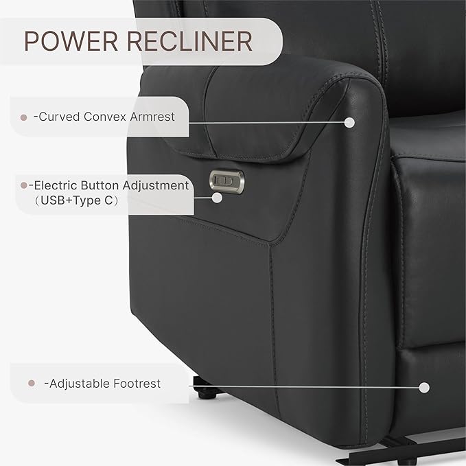 KISLOT Leather Recliner Chair for Adults Wall Hugger RV Recliner