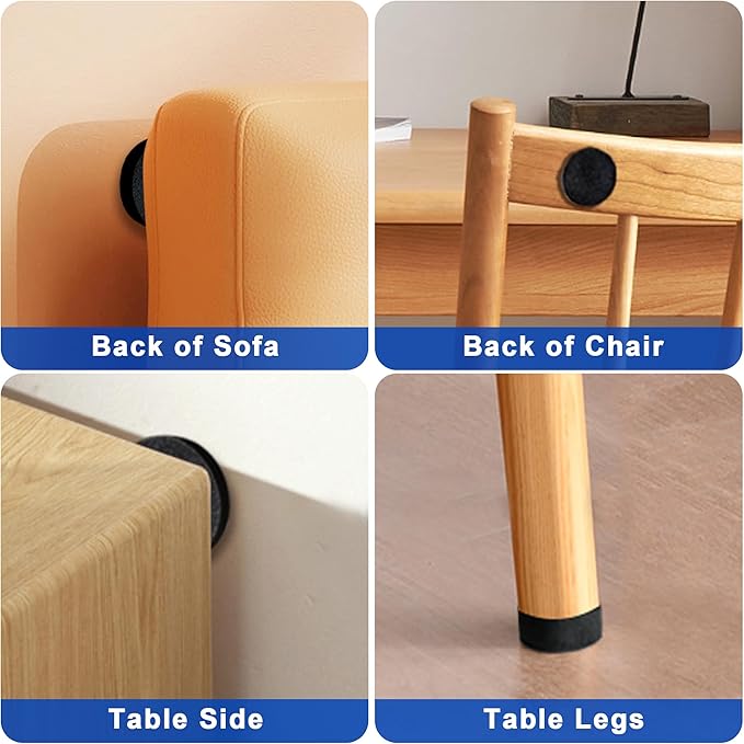 Krisler Headboard Stoppers, Soft Bed Stabilizer Against Wall, Self Adhesive
