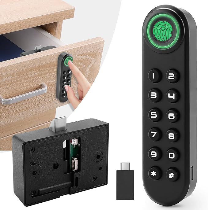 Fingerprint Cabinet Lock, Smart Electronic Cabinet Locks, Combination Password