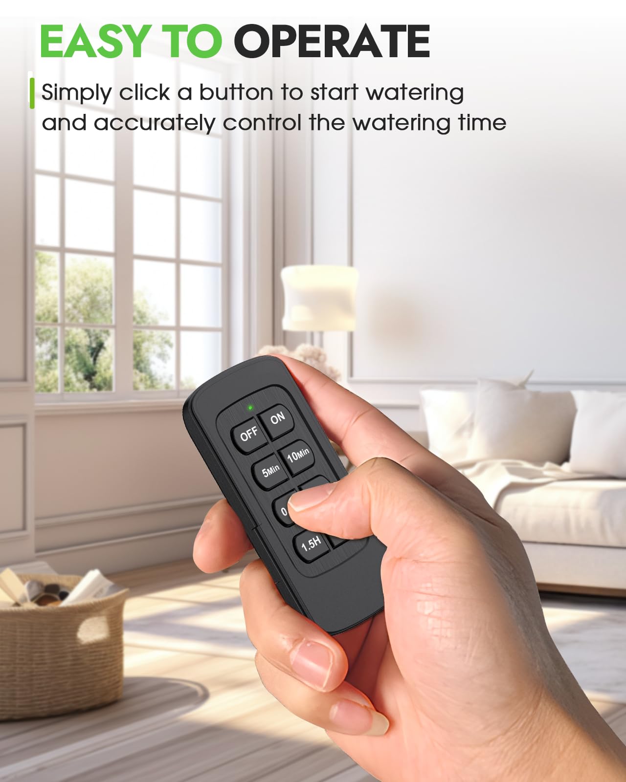 Insoma Remote Control Sprinkler Timer with Brass Inlet & Outlet, Garden Hose Timer Turns Water Off Automatically, Up to 120 Minutes of Run Time, for Faucet, Lawn, Drip, Soaker Hose, IP55 Waterproof