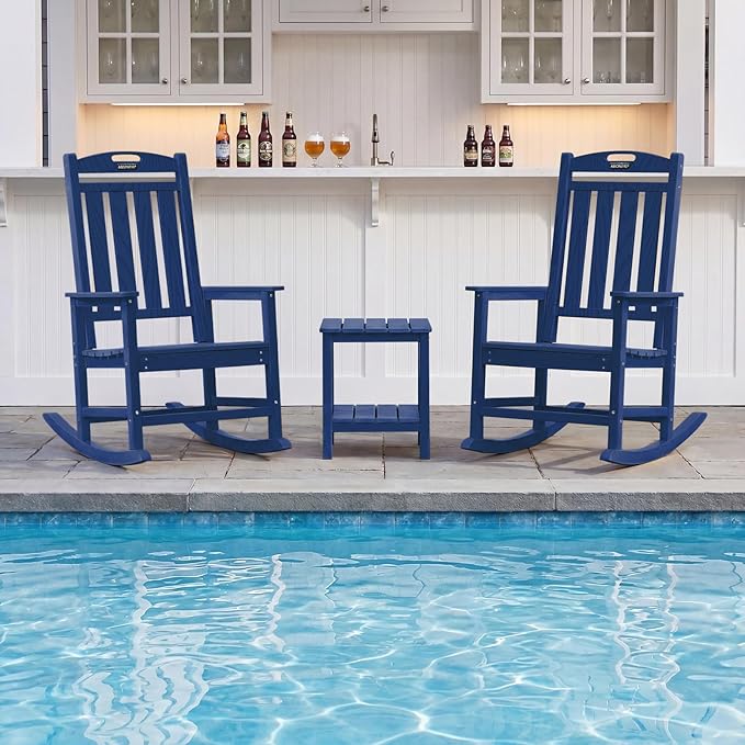 Outdoor Adirondack Rocking Chairs All-Weather HDPE Patio Rocker Chair