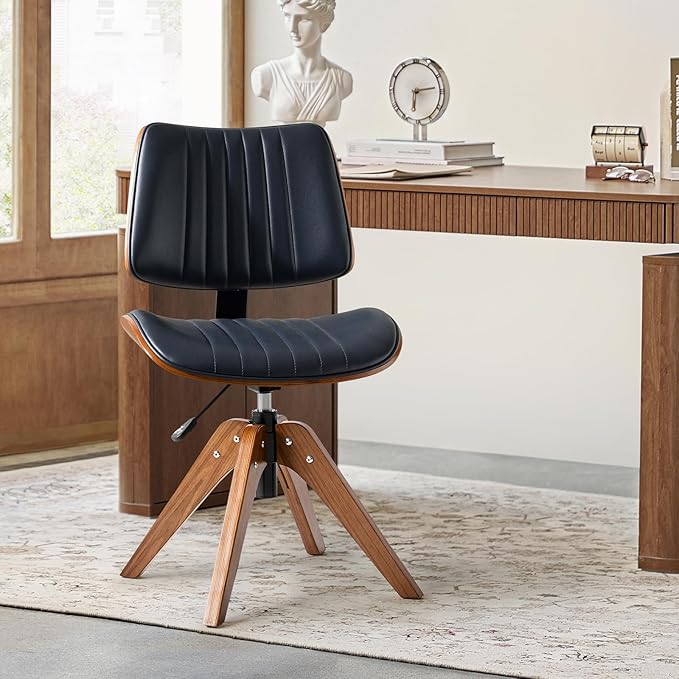 HULALA HOME Faux Leather Home Office Chair