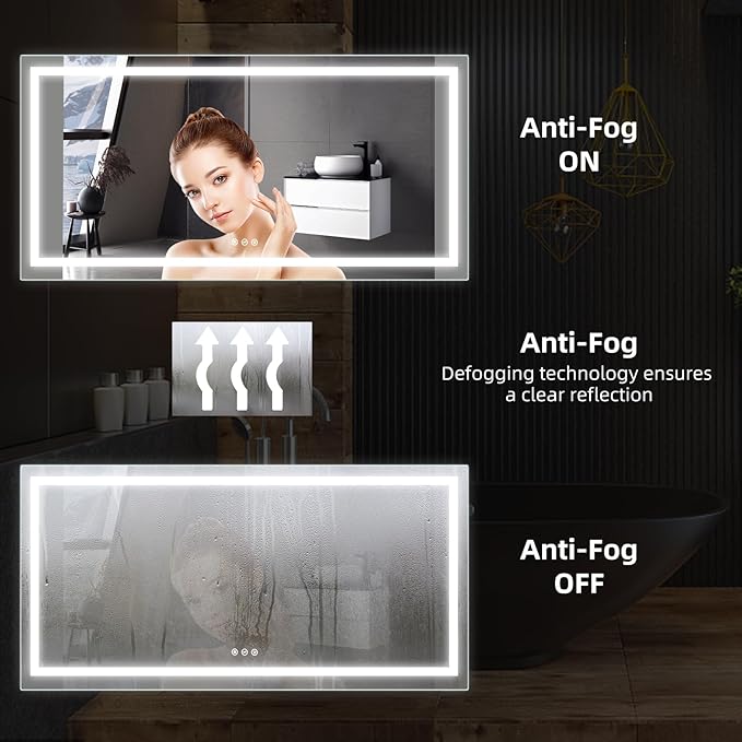 72x36 Inches LED Bathroom Mirror