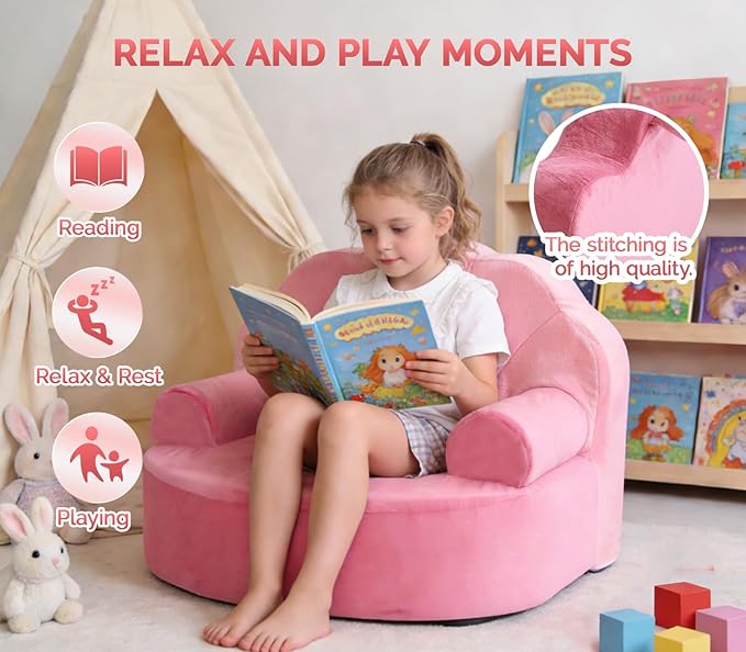 Snuggly Toddler Chair, Soft Kids Sofa