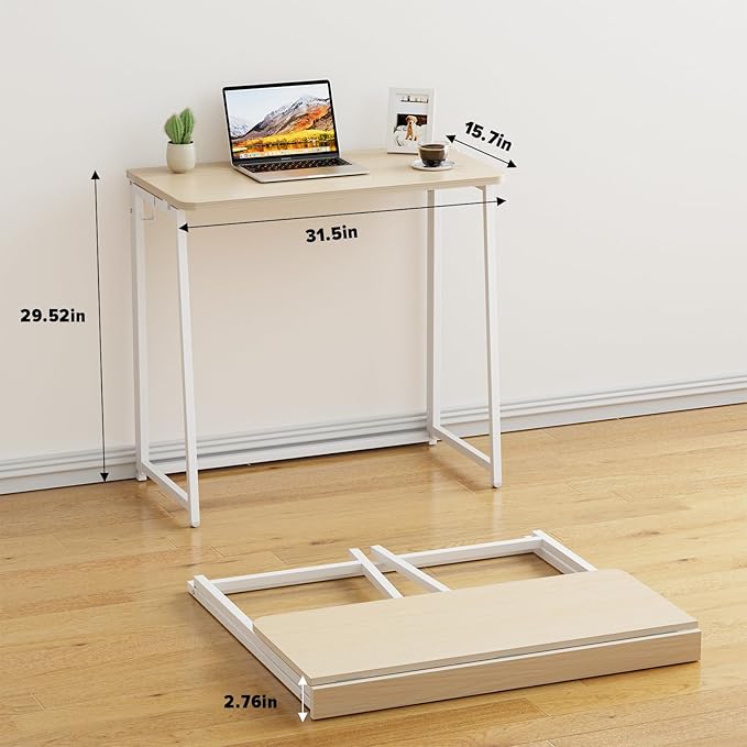 WOHOMO Folding Desk, Small Foldable Desk 31.5"