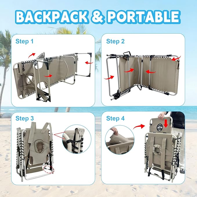Backpack Sun Tanning Chair