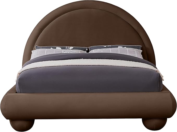 Meridian Furniture MadridBrown-Q Madrid Collection Art Deco Queen Bed