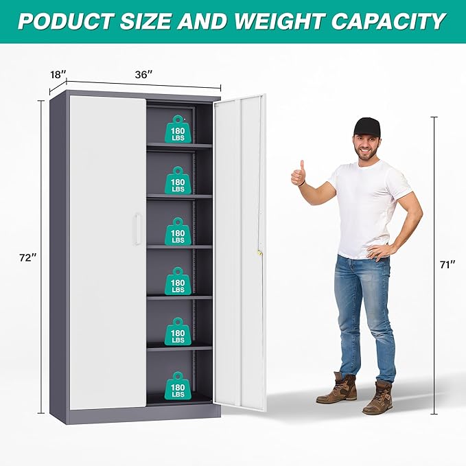 Wide & Deep Metal Storage Cabinet