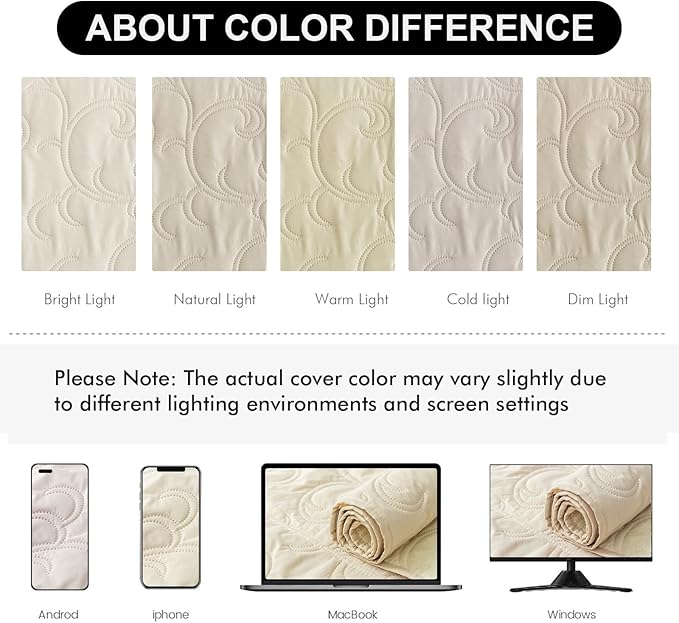 100% Waterproof Loveseat Recliner Cover, 4-Piece Split Reclining Couch Covers