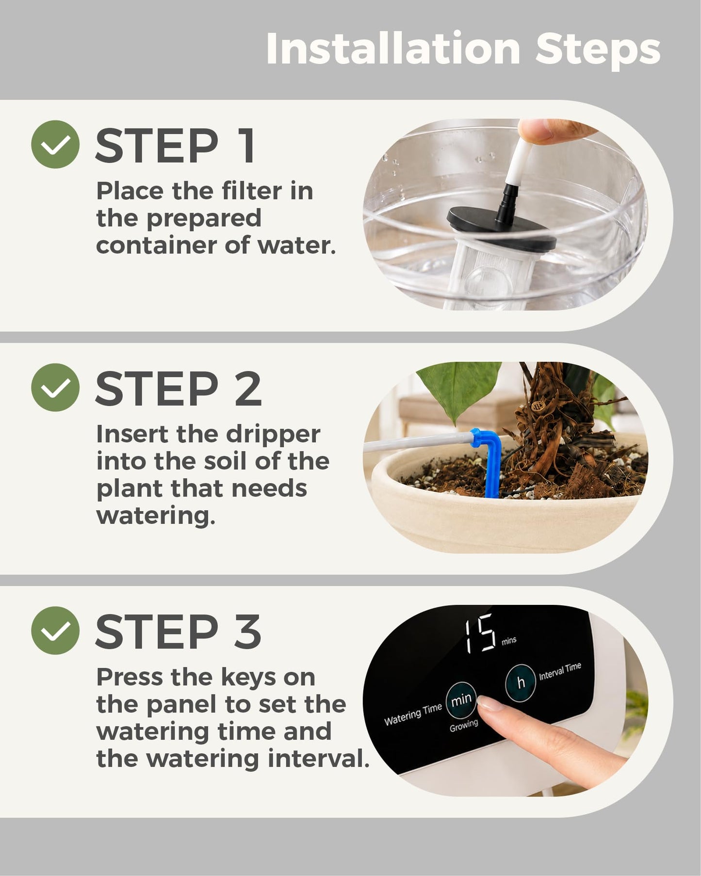 Bamworld Automatic Plant Waterer for 10 Potted Plants Indoor Automatic Watering System for Garden Plant Watering Devices with Adjustable Timer Auto Irrigation System for Garden Potted Plants Outdoor