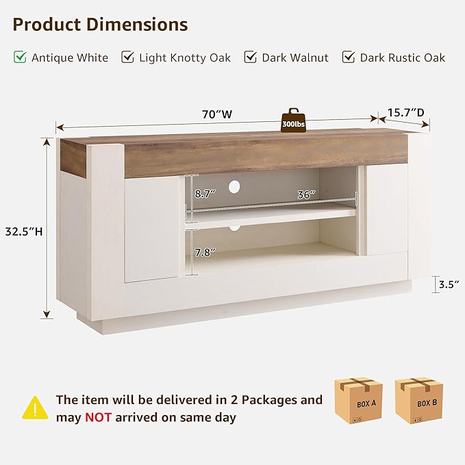 OKD Modern 70" TV Stand, Entertainment Center