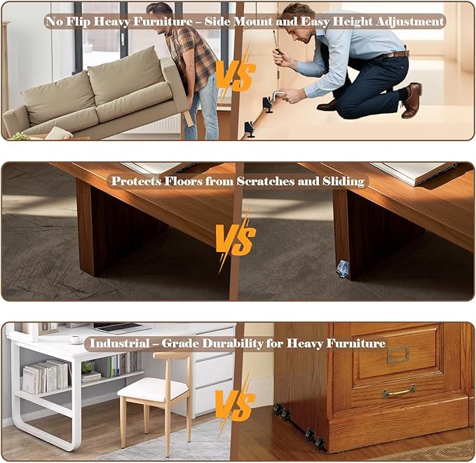 Heavy Duty Leveling Feet, 12 Pack Adjustable Furniture Levelers