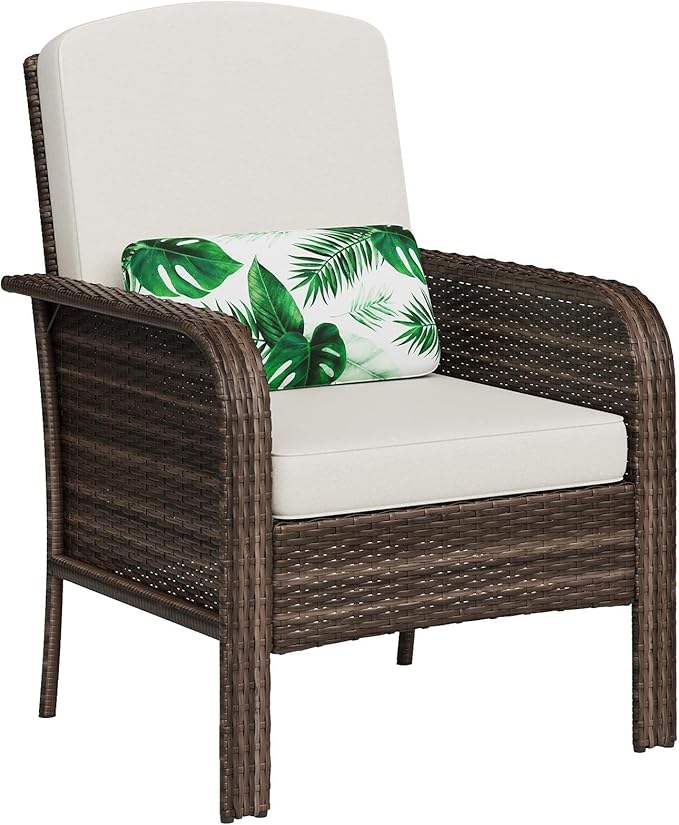 GarveeLife 2-Piece Wicker Chair Set, Comfortable,
