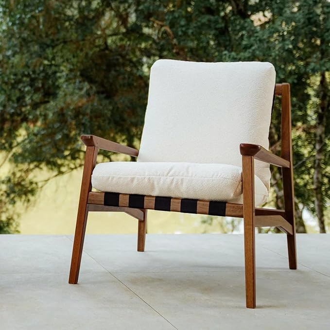Grain Wood Furniture Solid Wood Mid Century Lounge Chair