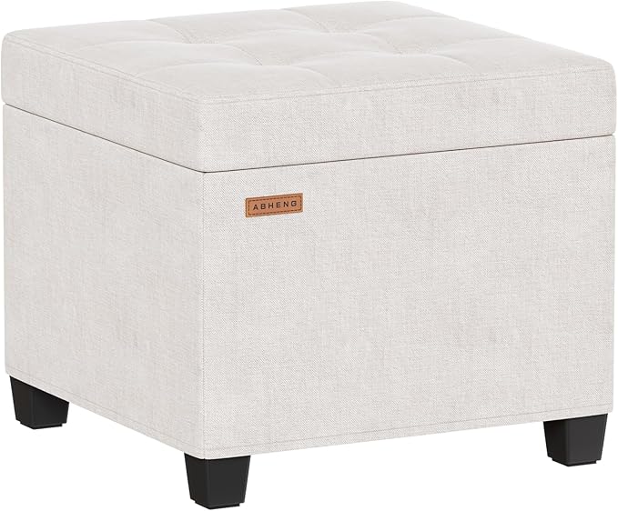 ABHENG Chenille Cover Steel Frame Ottoman