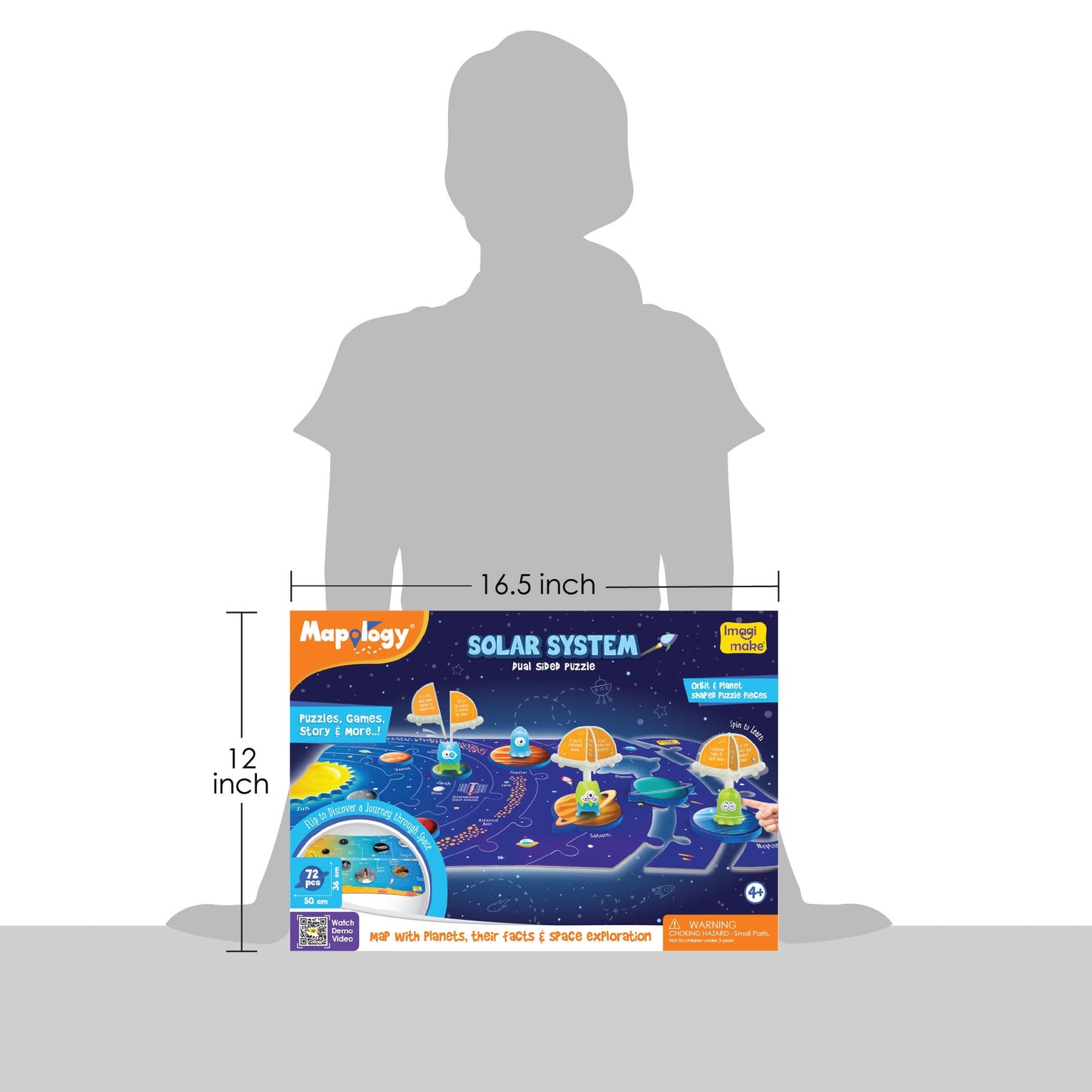 Imagimake Mapology Solar System for Kids | Educational Toys for Kids 5-7 | Space Toys | Puzzles for Boys & Girls Ages 4-8 | 6 Year Old Boy Gifts & Girl Gifts