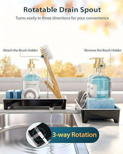 Minimalist Sink Caddy, Rustproof Sponge Holder