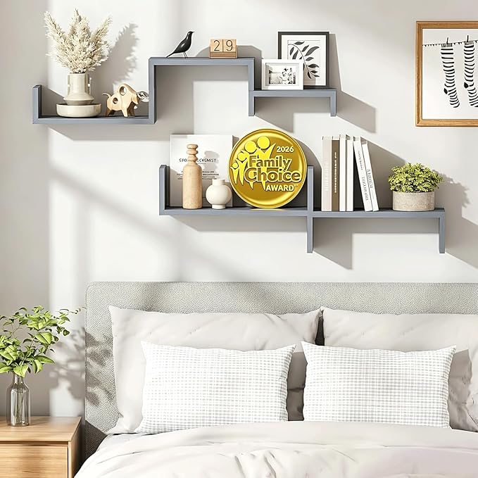 SRIWATANA Floating Shelves for Wall, Wall Shelves for Bathroom, Living Room