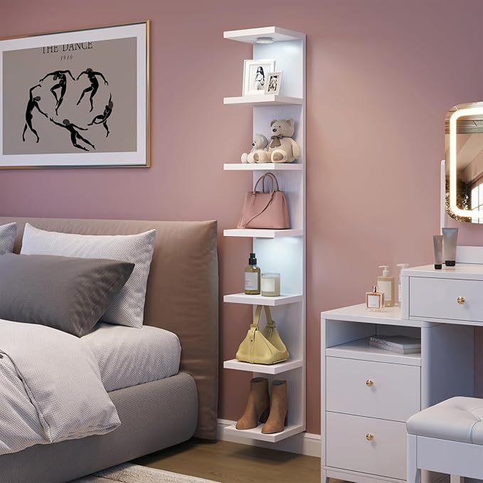 Fixwal Wall Decor 7 Tier Wall Shelf Unit Floating Shelves