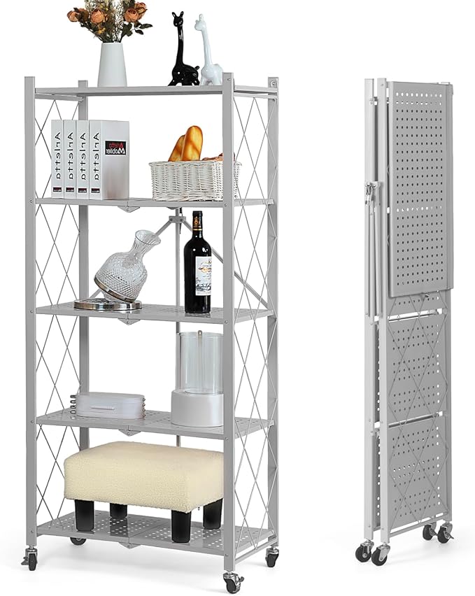 BRIAN & DANY 5-Tier Foldable Storage Shelves