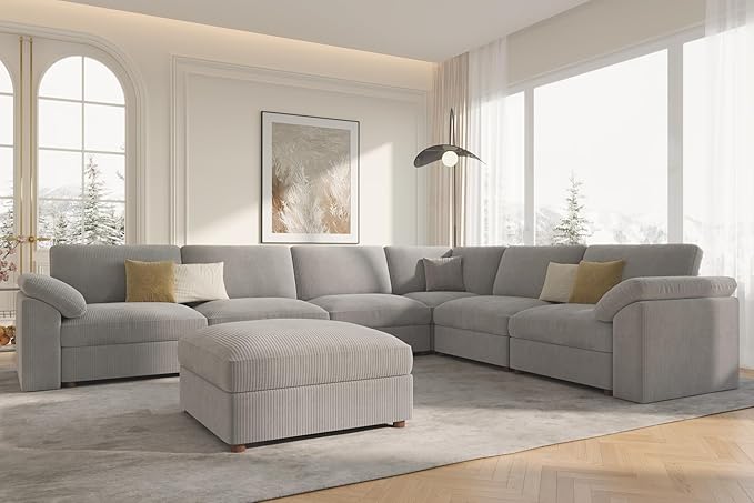 EASE MOOSE Oversized Sectional Modular Sofa, Large Sectional Couch Wide Deep
